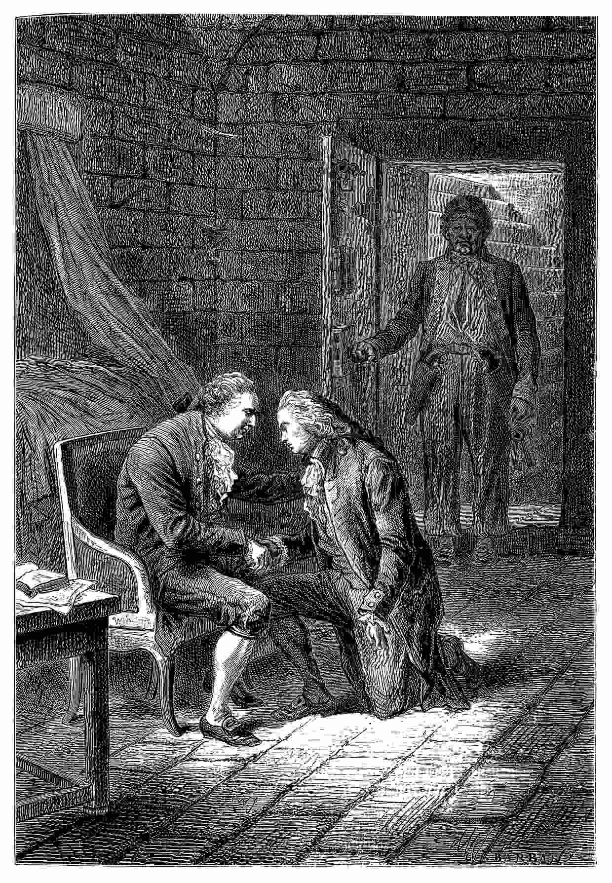 La rencontre de Louis XVI et de De Malesherbes